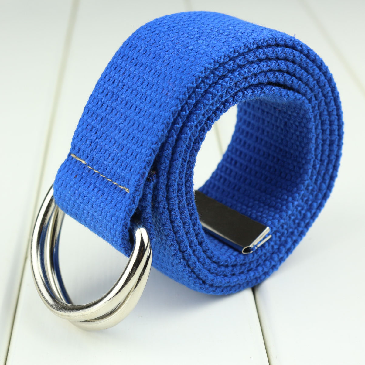 包邮 双环扣帆布 女男士裤腰带情侣学生简约百搭韩版牛仔裤皮带