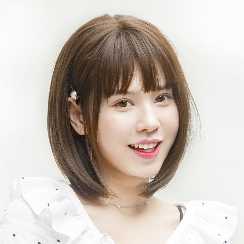 初恋头假发女短发自然蓬松修饰圆脸新式发套锁骨发波波头顶补发片