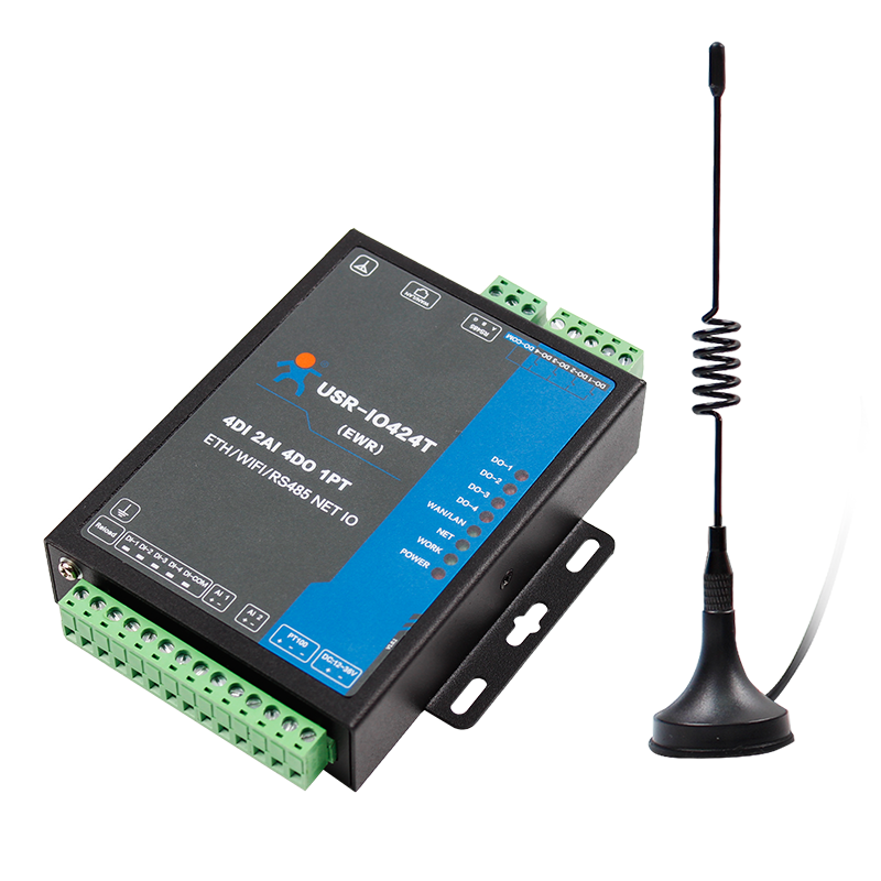 4路网络io控制器远程rs485继电器模块远程控制开关io模块 424t