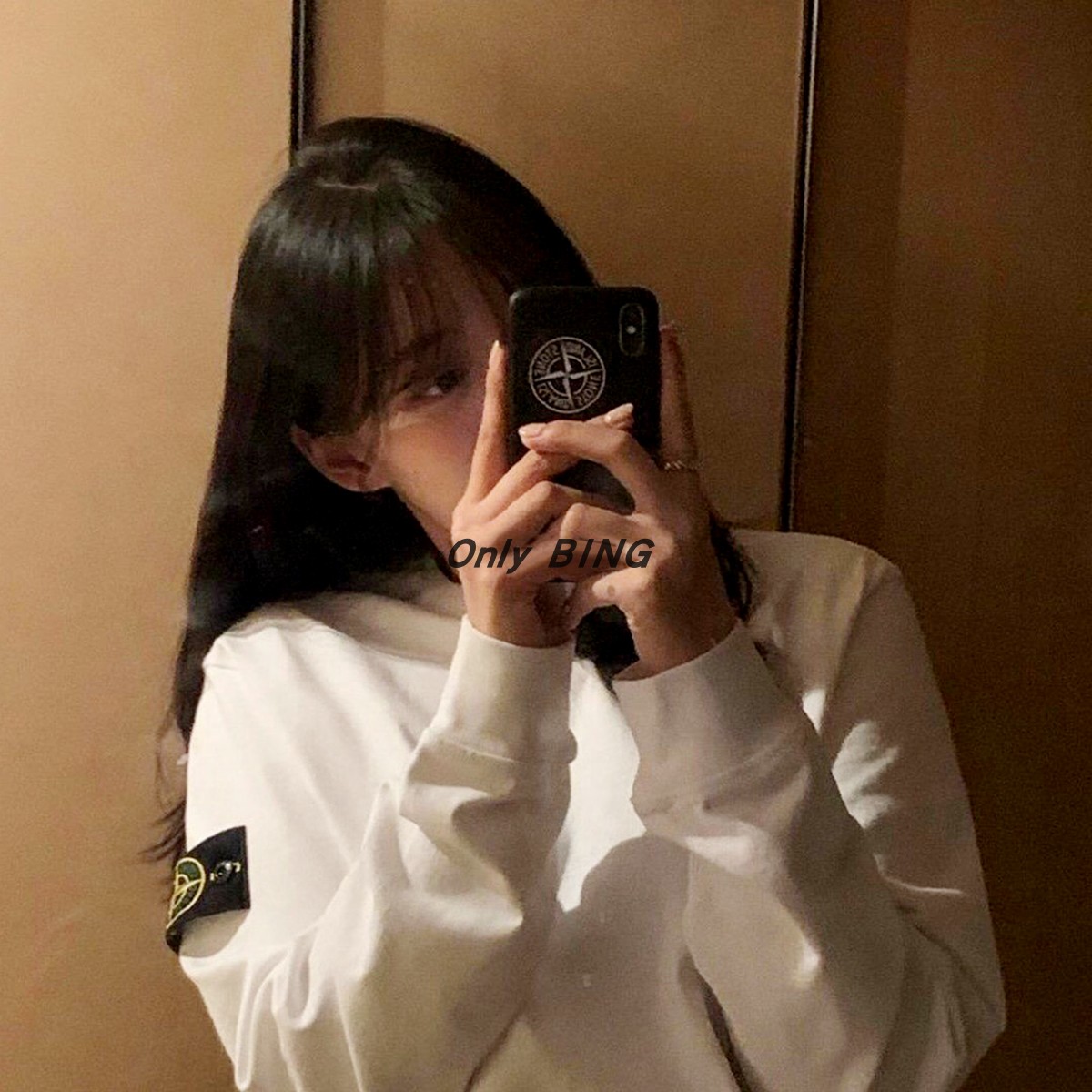 stone island 石头岛 男女基础圆领套头休闲长袖T恤 情侣纯色卫衣