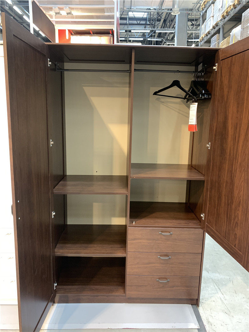 衣柜宜家国内代购穆斯2个门抽屉卧室储物大衣衣柜