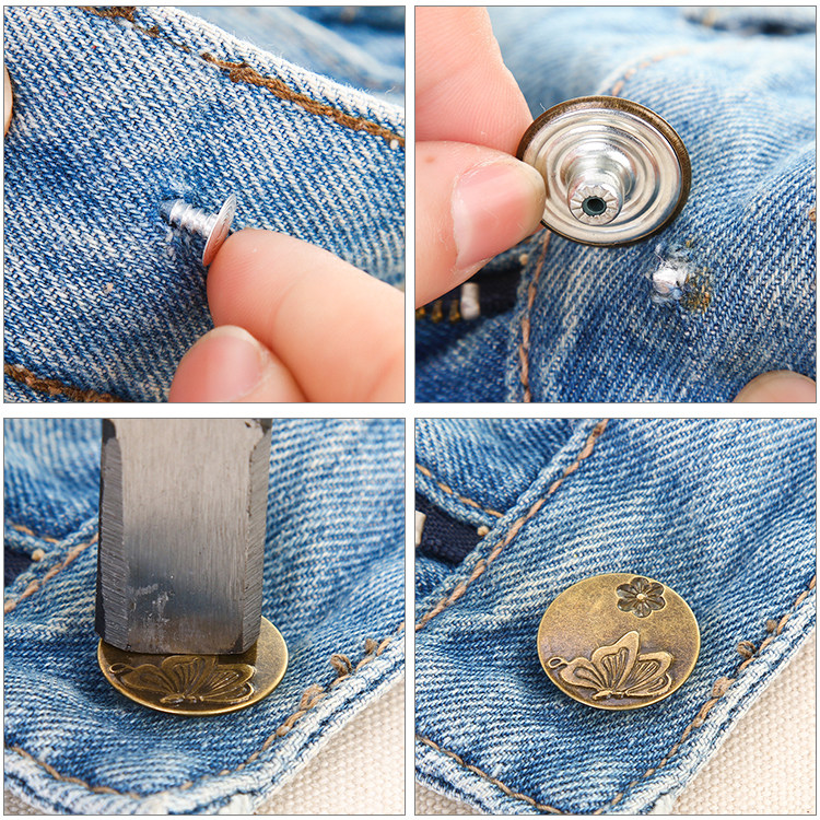 复古纽扣金属铜大衣圆形扣子牛仔裤按扣衣服钮扣男女背带裤大衣扣
