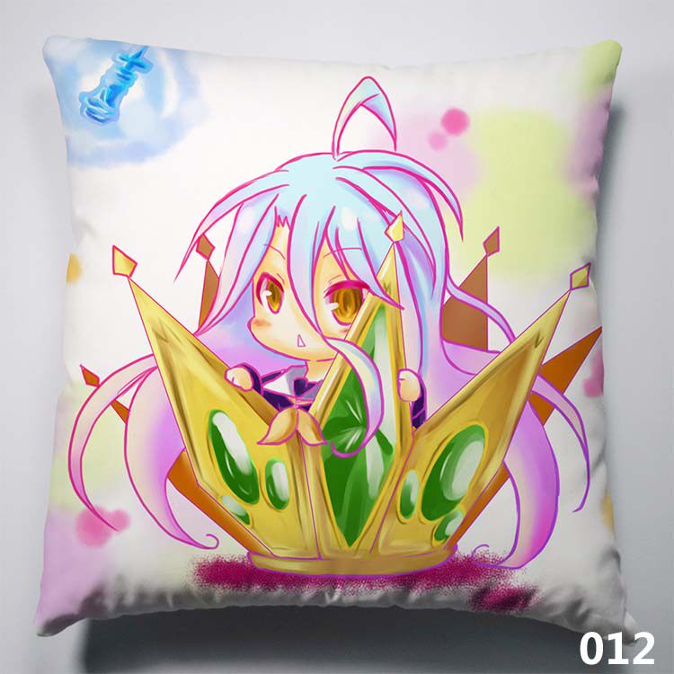 nogamelife游戏人生抱枕白靠垫靠垫枕头礼物宅男动漫毛绒