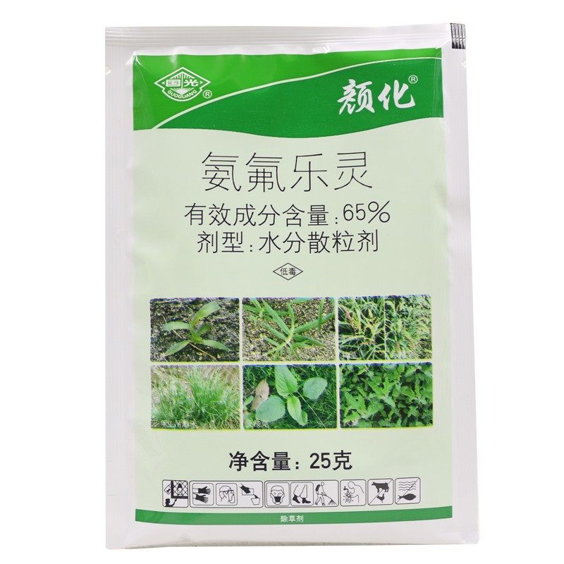 国光颜化氨氟乐灵草坪苗木一年生杂草土壤封闭除草剂