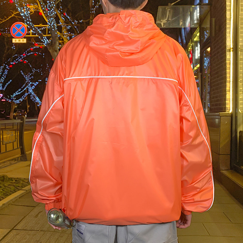 炸街反光防晒衣男衣服超薄透气韩版潮潮流港风潮牌ins夏季男外套