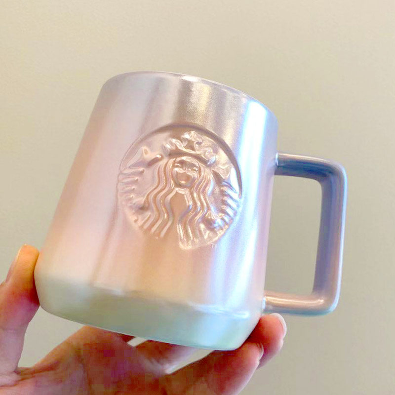 星巴克杯子2020圣诞节极光星愿榴莲吸管杯渐变色随手杯