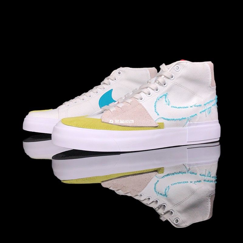耐克nike sb blazer mid 男子开拓者刺绣大钩休闲板鞋 ci3833-101