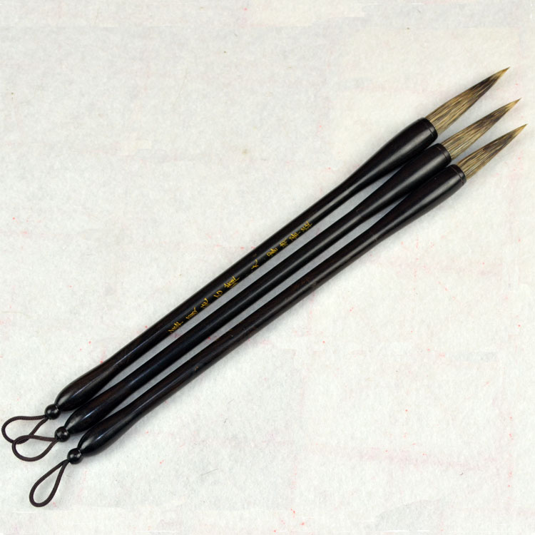 高档精品曾刚纯石獾毛笔山水画套装国画书法绘画毛笔