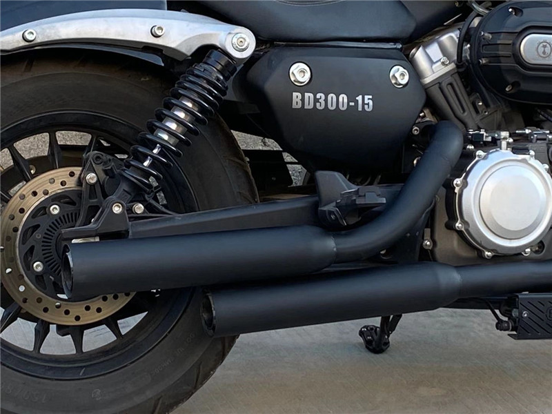 适用于奔达金吉拉300bd300改装复古大口径排气管直排带消摩托车排气管