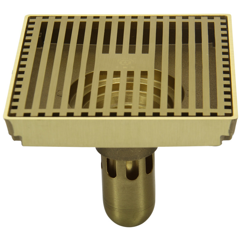 老铜匠大地漏全铜加厚淋浴加厚方形15厘米花园防臭室外露台大排水