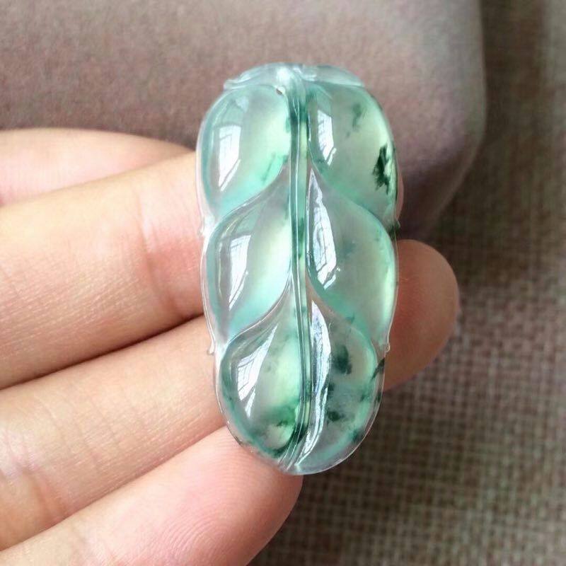 翠玉满楼缅甸新品老坑冰种翡翠平安扣满绿女款颈饰