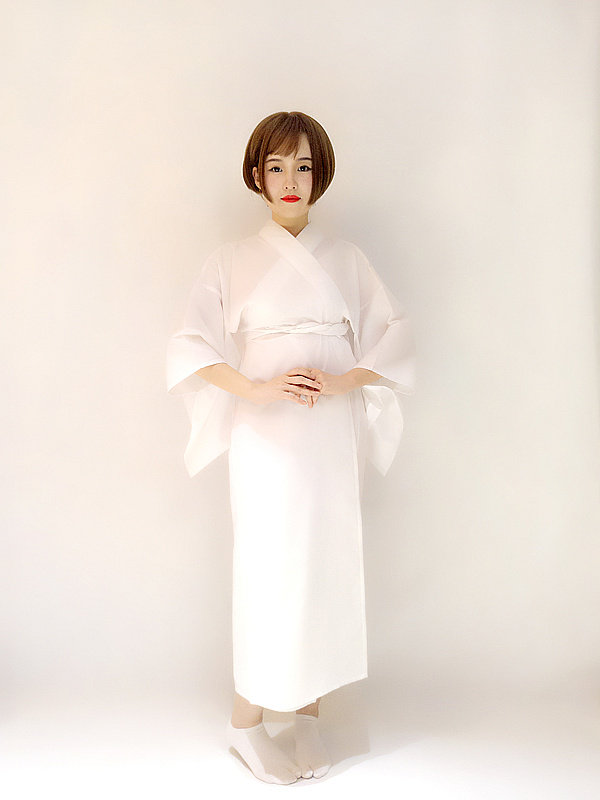 日本白色正装小纹和服夏季浴衣纯棉吸汗打底衫内衬肌襦肌襦袢现货