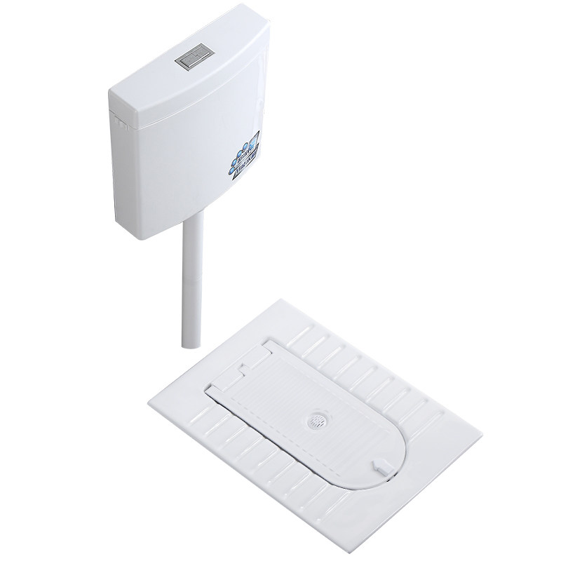 带盖蹲便器冲水箱套装家用卫生间带翻盖板防臭大便池蹲坑水箱全套