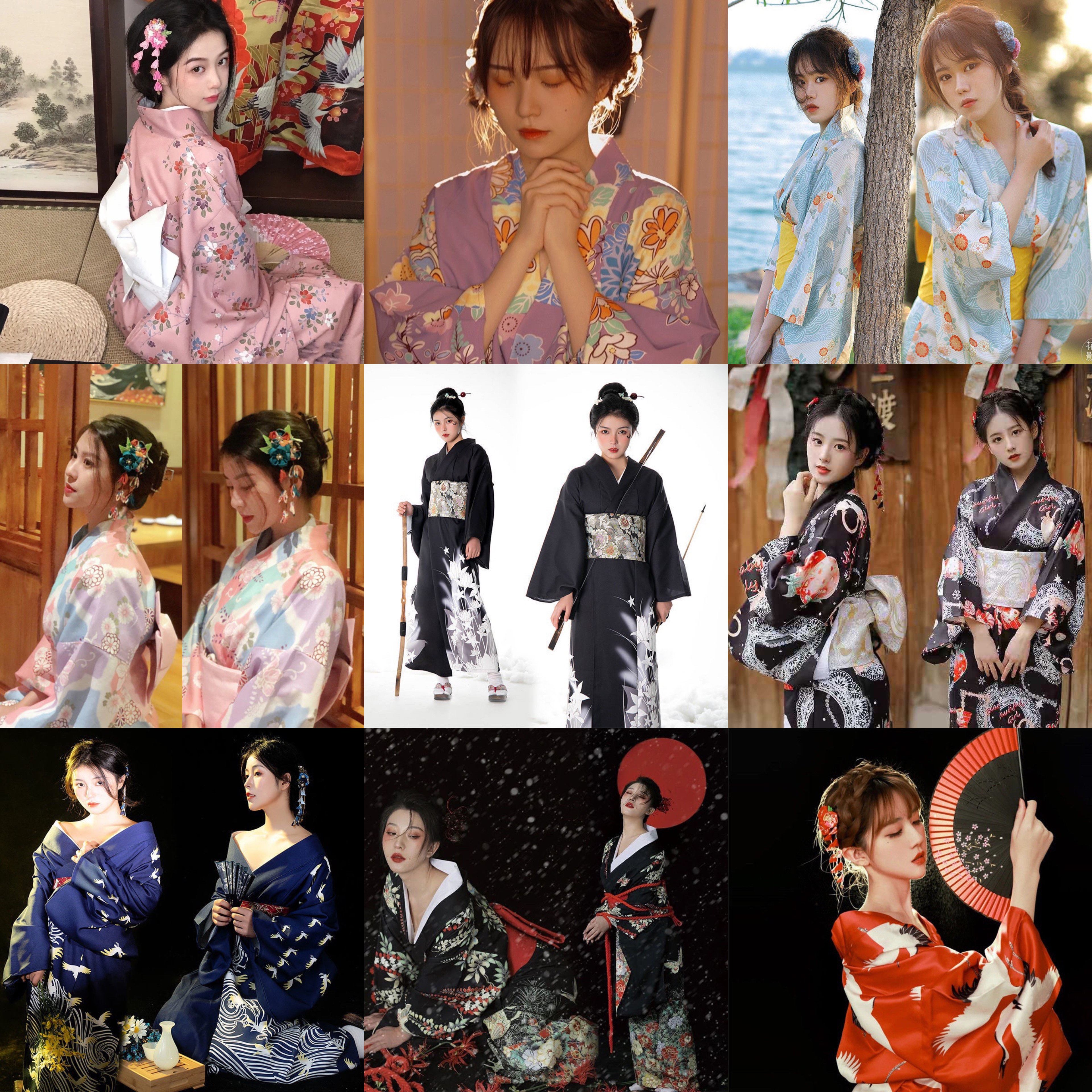 100款神明少女和服剧本自拍密室写真浴袍连衣裙民族服装