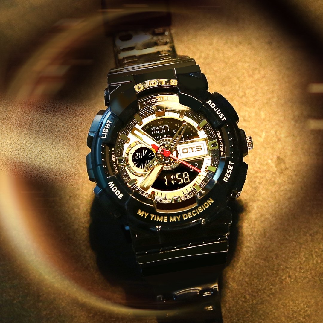 手表ots男学生青少年防水多功能运动高中生电子表潮流国产腕表