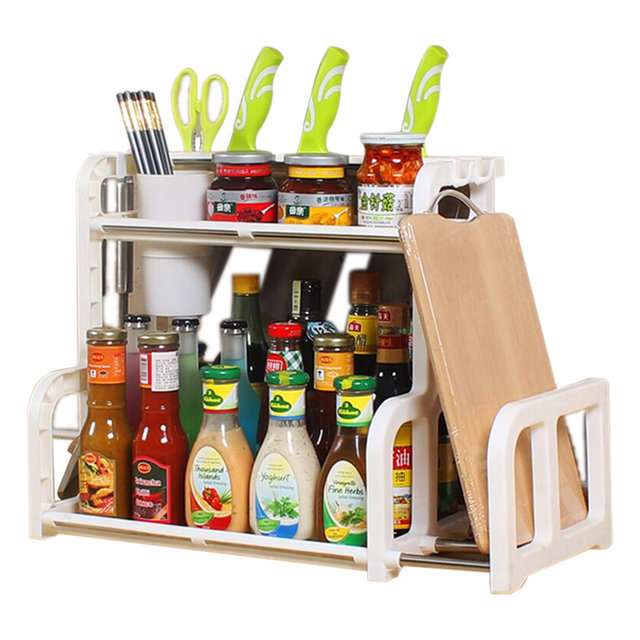 Kitchen racks for condiments, countertops, oil, salt, vinegar, knife holder, knives, soy sauce bottles, chopsticks, kitchenware storage Kitchen racks for condiments, countertops, oil, salt, vinegar, knife holder, knives, soy sauce bottles, chopsticks, kitchenware storage