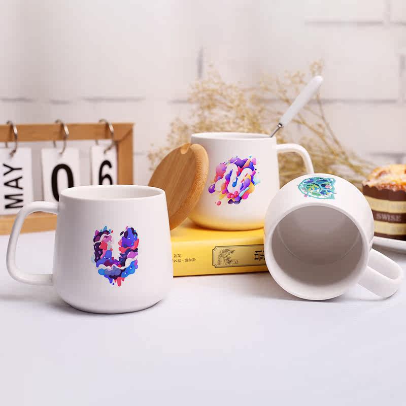 马克杯定制logo免费印文字二维码照片卡通图diy礼品陶瓷水杯办公