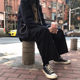 Spring and summer retro solid color stitching niche straight overalls men and women couples Japanese trend oversized casual wide-leg pants Spring and summer retro solid color stitching niche straight overalls men and women couples Japanese trend oversized casual wide-leg pants