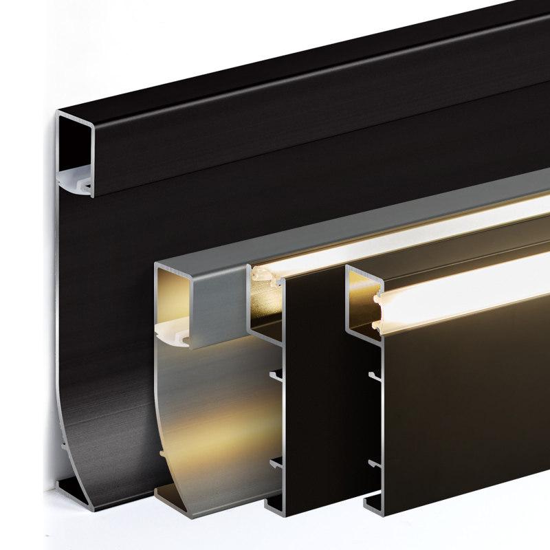 led灯带踢脚铝合金金属不锈钢隐形发光光明墙角踢脚线