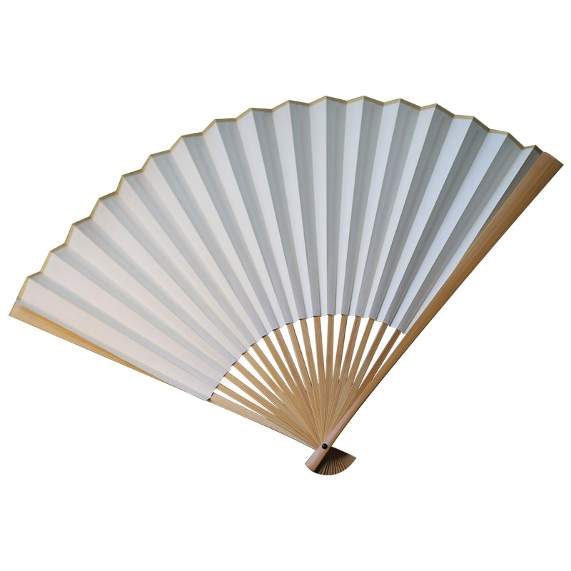 空白折扇同和纸庄玉竹苏州95寸文玩宣纸中国文房四宝