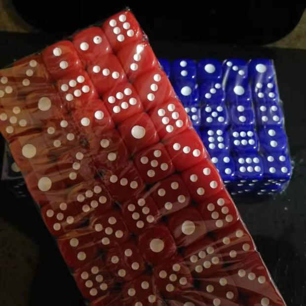 12号红蓝蓝色骰子麻将机神色子实不透明棋牌馆卖机色子