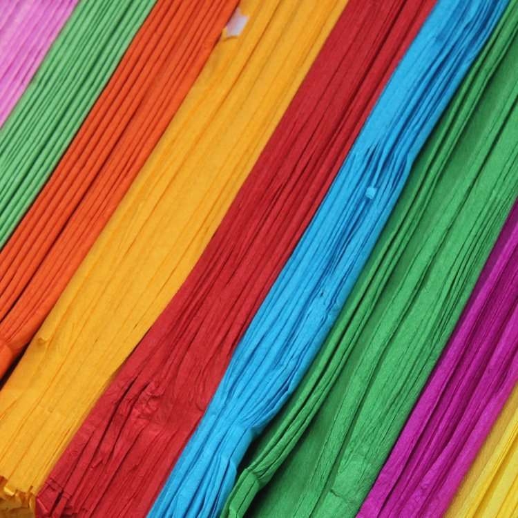 包邮100张彩色皱纹手工幼儿园儿童创意diy制作皱纹纸