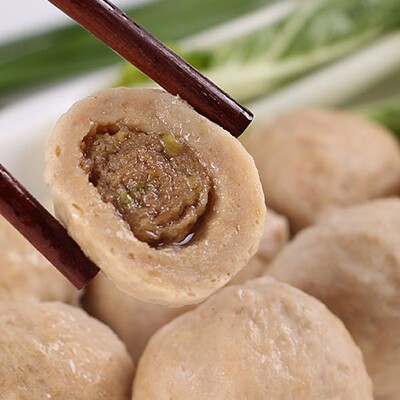 新品火锅食材包心贡500g爆浆墨鱼鱼丸带汤汤汁其它生肉制品