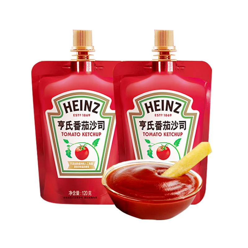 亨氏番茄沙司120g2袋番茄酱汉堡寿司薯条意面番茄酱