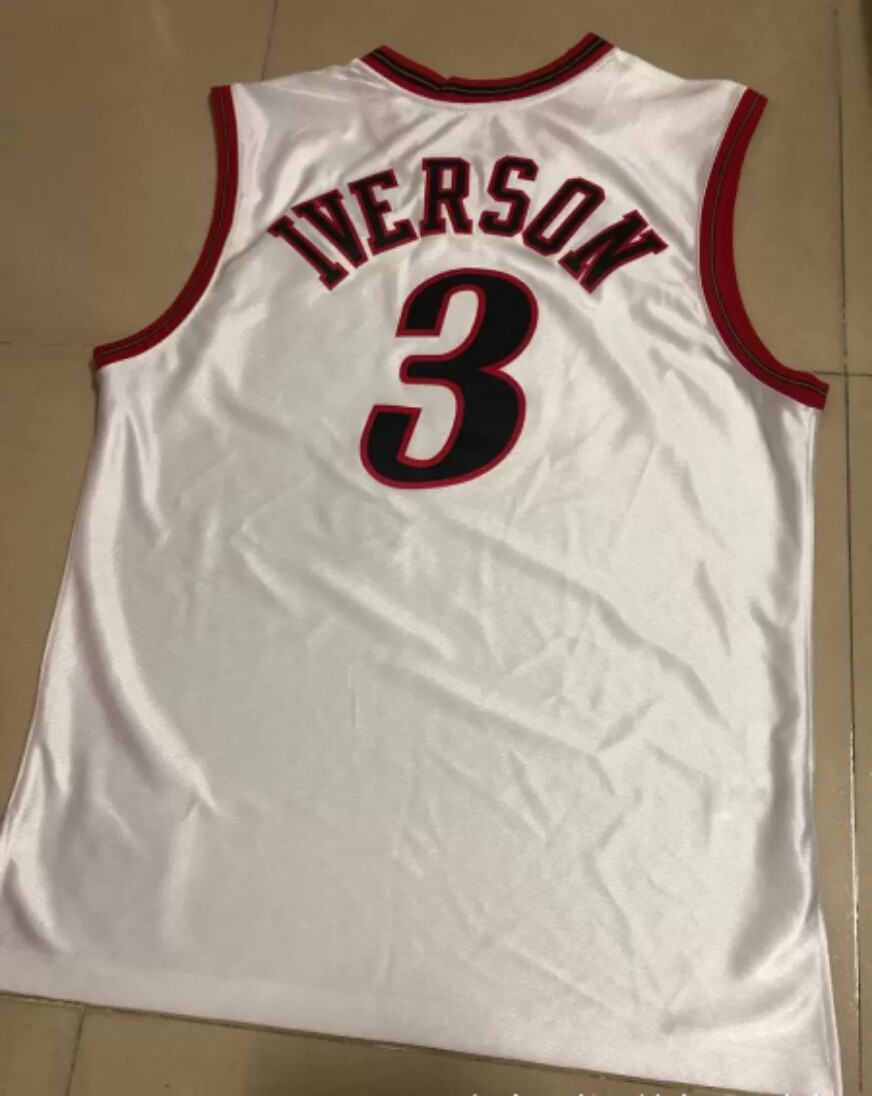 mn艾弗森费城76人队2001明星球员authentic球衣男子篮球服