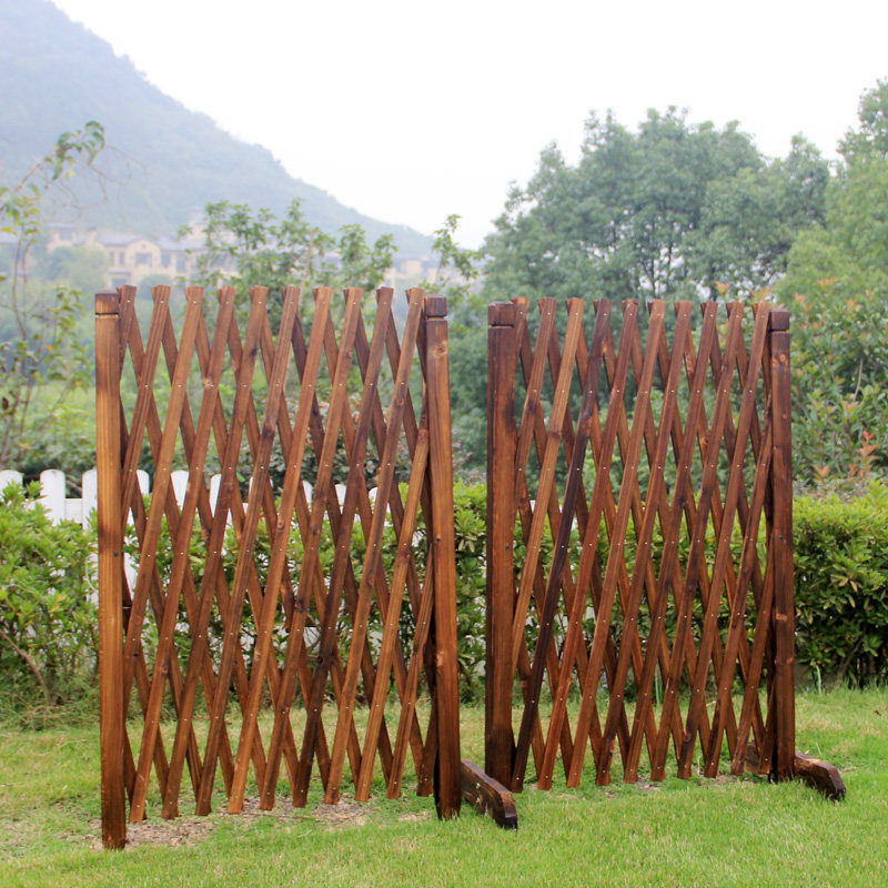 防腐木栅栅栏围栏户外庭院院子网格花架室外大型篱笆