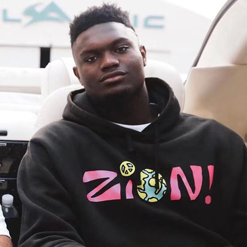 秋冬鹈鹕队胖虎锡安zion篮球运动连帽卫衣男宽松运动卫衣