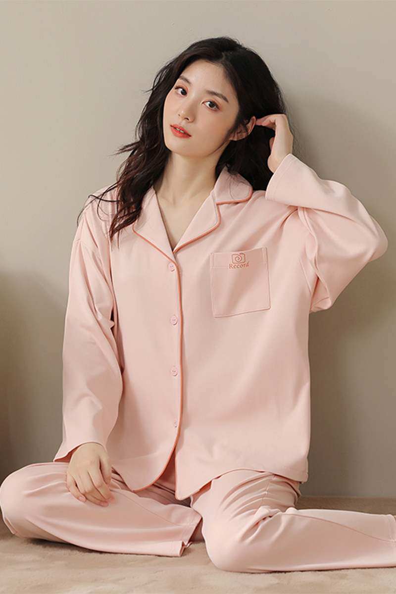 红豆官网正品官方旗舰店睡衣女士秋冬纯棉长袖宽松睡衣