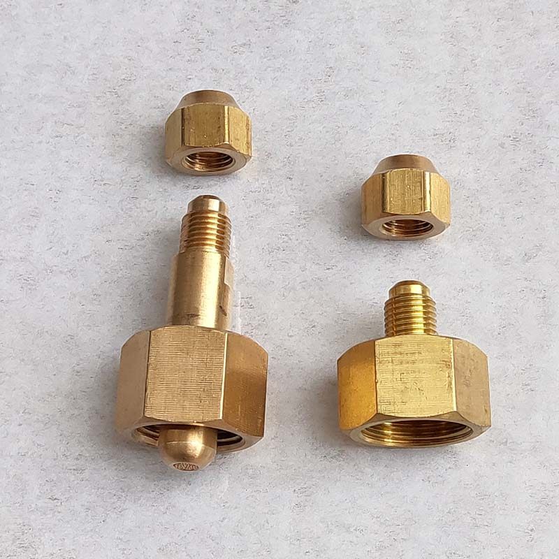 接头g5氧气气瓶转接头氮气打压真空转换头铜空调配件