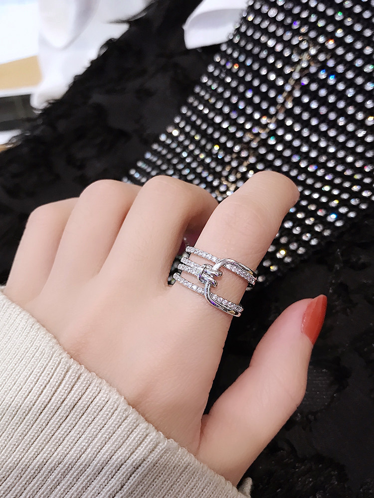 江疏影气质关节食指指环开口百搭时尚欧美戒指戒指