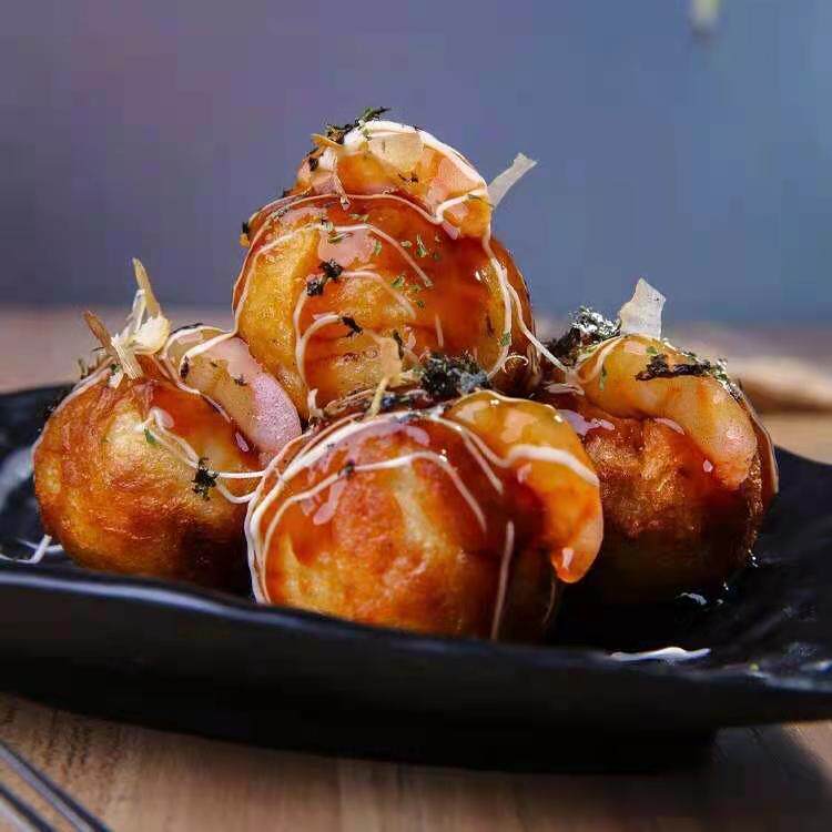 甲一堂章鱼小丸子速冻食品油炸小吃炸鱼鱼丸肉丸半成品手抓饼