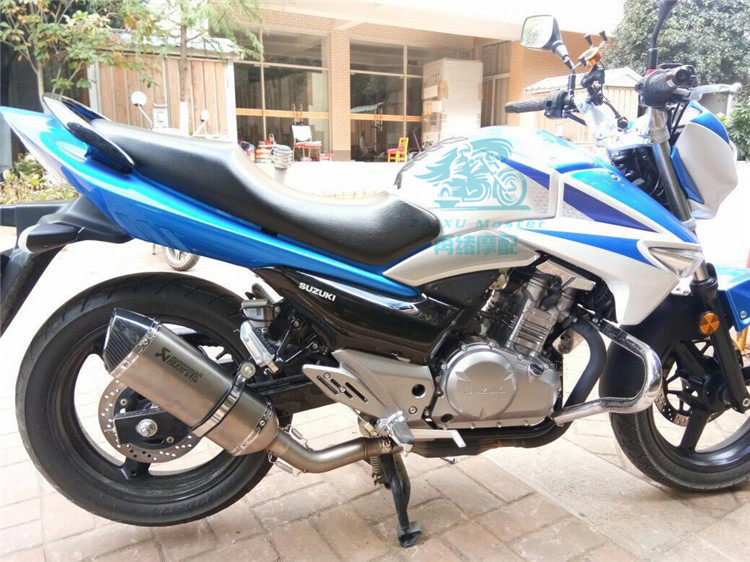 摩托车适用于gw250f改装单排双排中尾段gw250二合一天蝎摩托车排气管