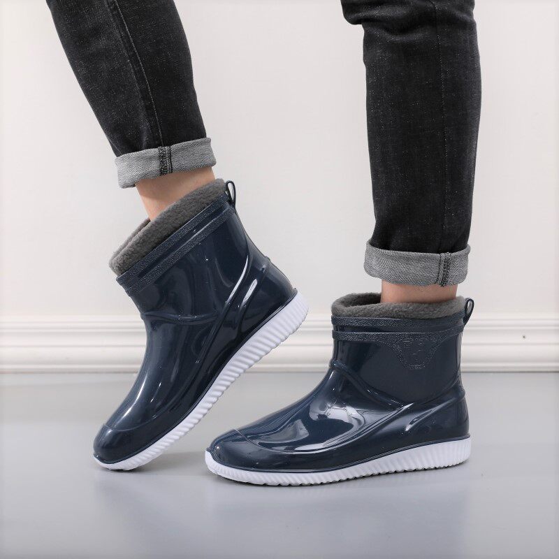 雨鞋男士水鞋雨靴防水轻便平底防滑冬季保暖雨鞋