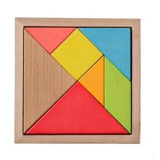 七巧板大号智力拼图木制小学生比赛专用宝宝玩具拼图