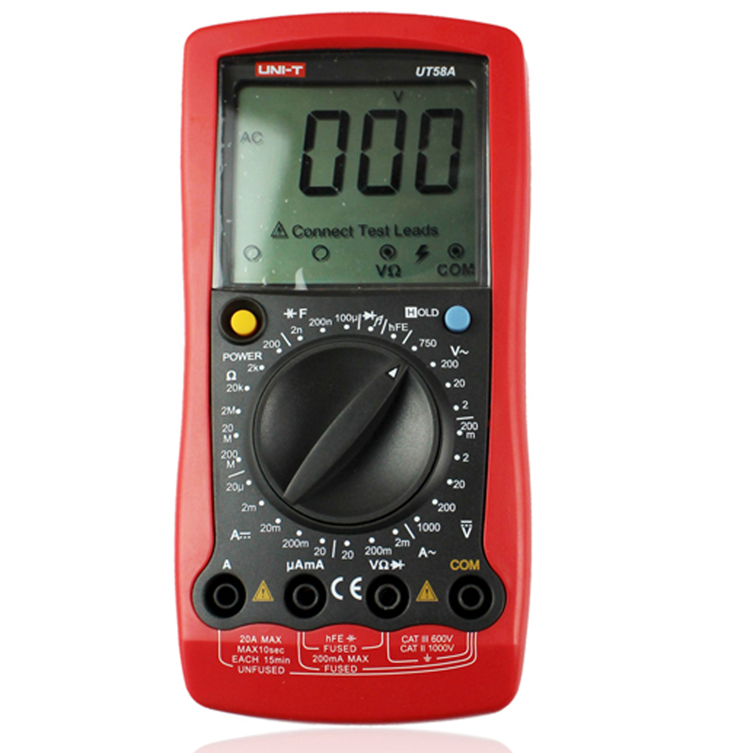 万用表优利德ut58a数字高精度数显电表电容家用维修万用表