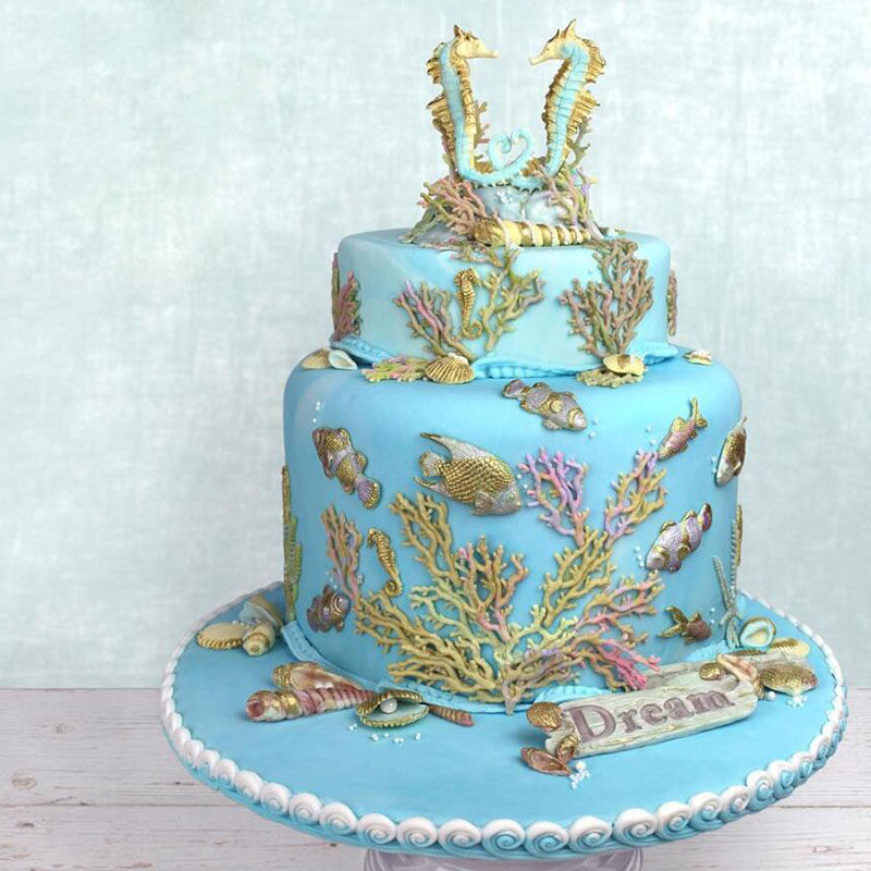 模具海洋新款系列翻糖海螺贝壳硅胶巧克力蛋糕烘焙模具