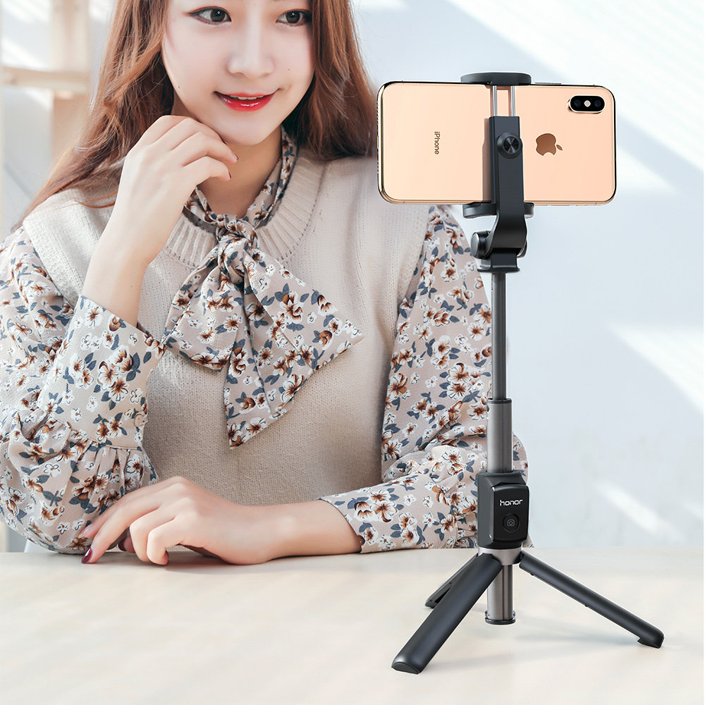 华为荣耀自拍杆三脚架手机支架蓝牙直播拍照迷你小三角架便携旅行