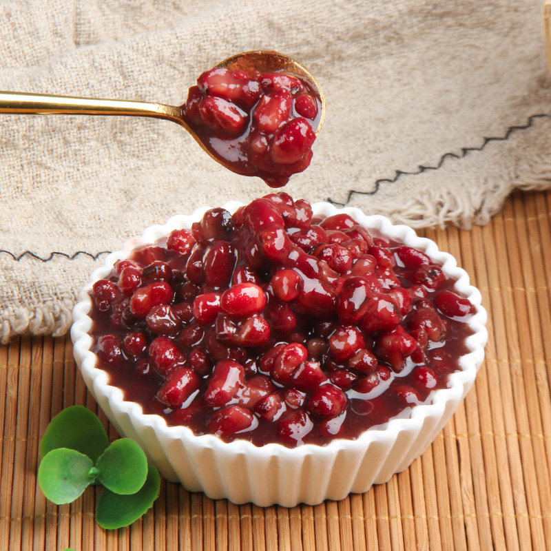 太湖太湖美美林糖水红豆罐头奶茶专用甜品蜜小罐红豆