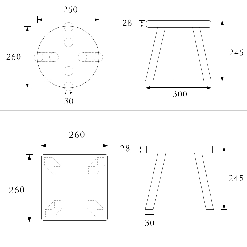 圆鼓凳的尺寸与结构图图片