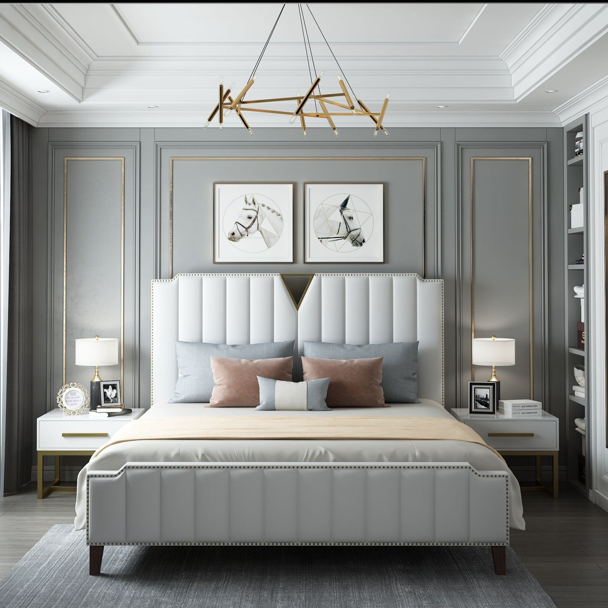 美式软包真皮床皮艺床18米现代简约港式轻奢双人皮艺床