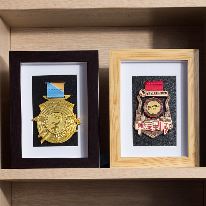 奖牌展示马拉松收纳框架挂墙奖章奖花平衡车展相框
