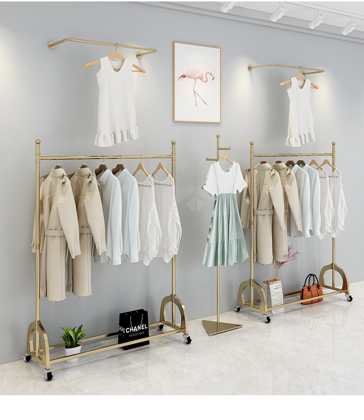 服装店双层双排中岛展示架女装童装陈列服装展示架