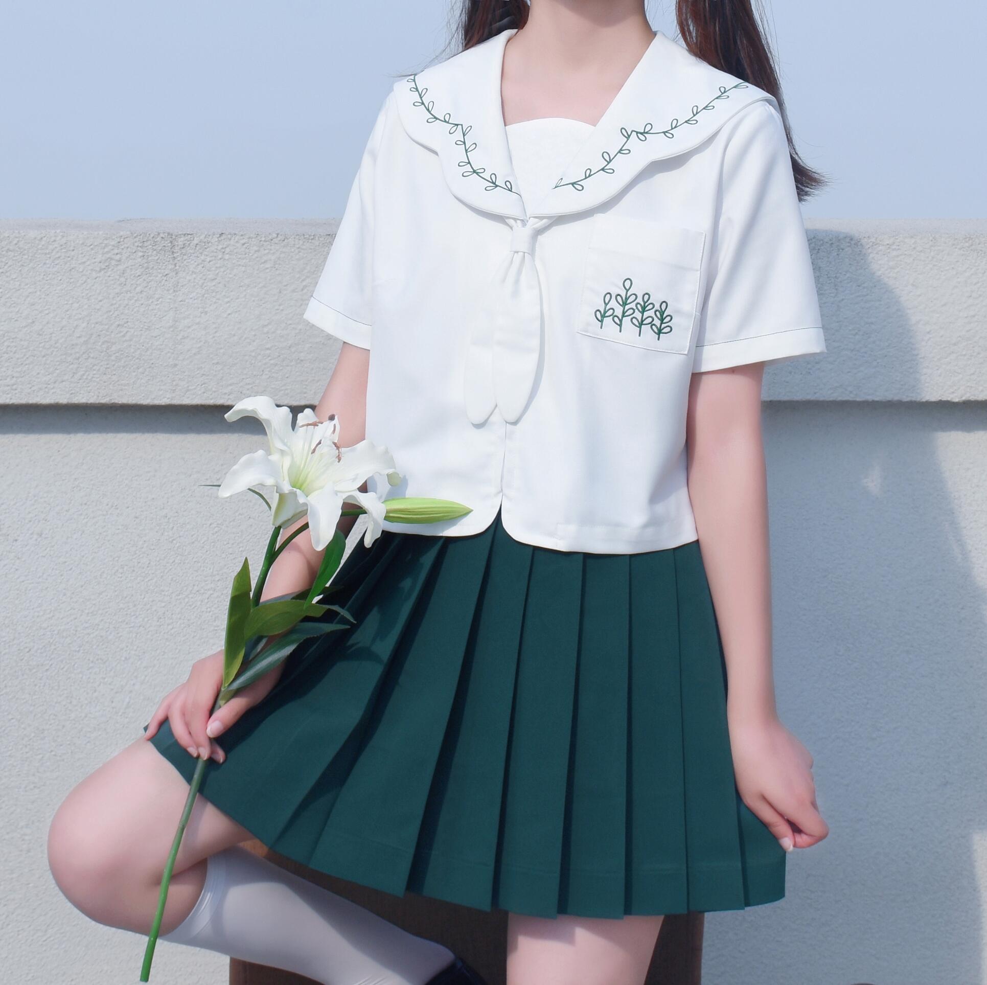 jk掉落元気炽夏画手原创水手服夏正统制服时尚套装