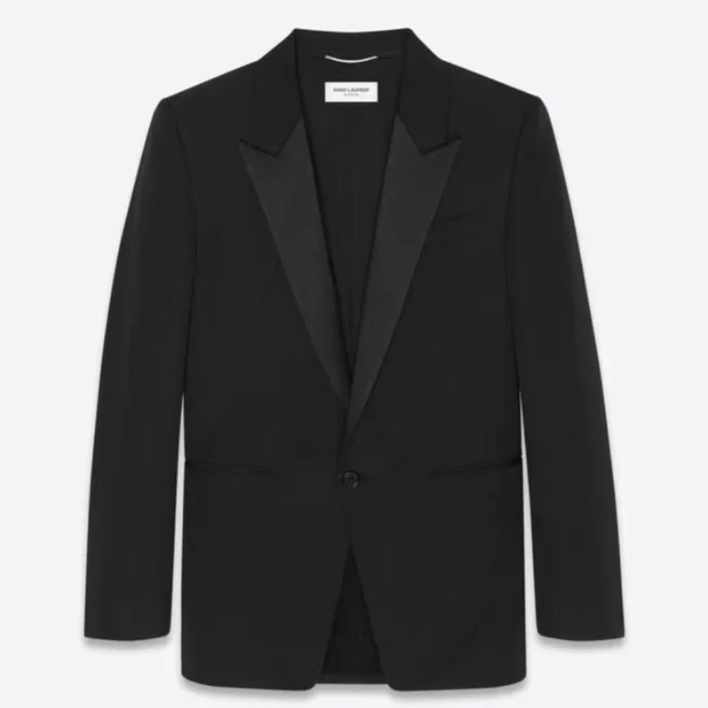 高品质slp经典吸烟潮流西服黑色粒纹高街奢潮西服