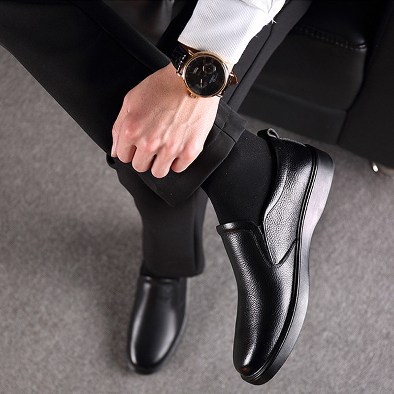 2021款大叔皮鞋男士真皮商务休闲鞋冬天休闲皮鞋