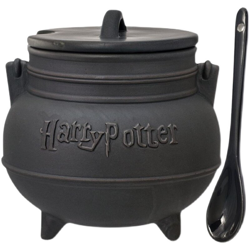 哈利波特周边魔药坩埚模型陶瓷马克杯带勺子造型游戏实物周边